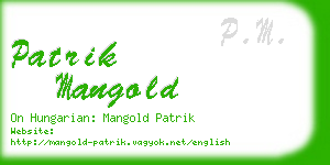 patrik mangold business card